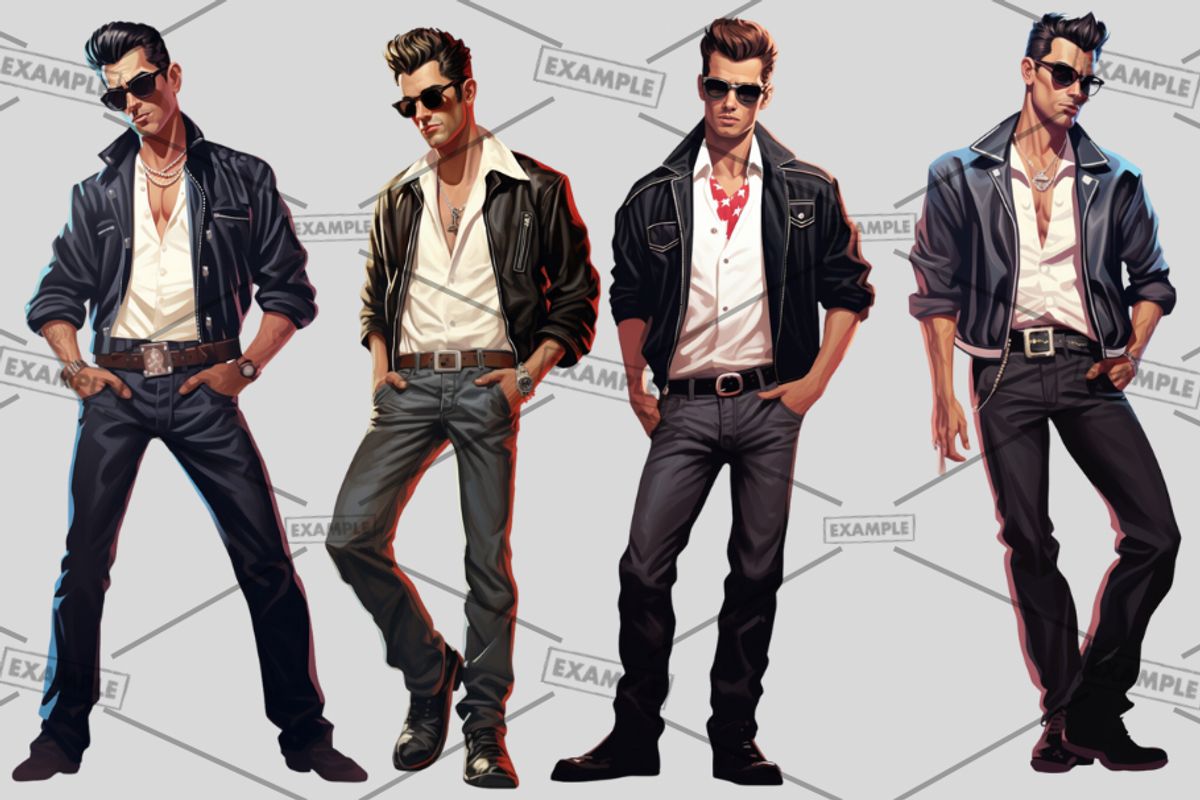 Rockabilly Men Bundle of 33, a Graphic by Jay Major Designs (Photo 4 of 11)