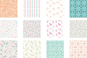 Aqua Blue and Pink Floral Digital Pa, a Pattern Graphic by Wow Magic (Thumbnail 3 of 3)