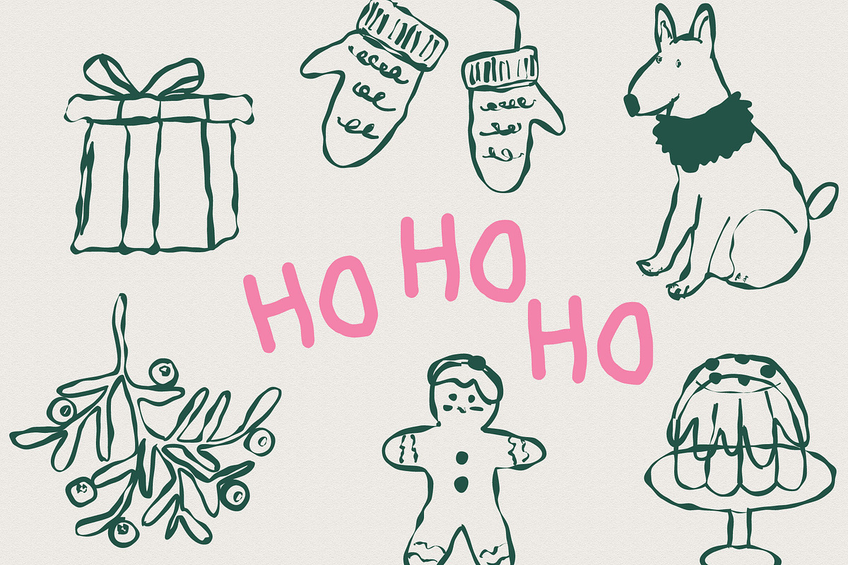 Merry Christmas clipart, a Seasonal Illustration by Luamor (Photo 8 of 11)