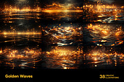Golden waves. 38 images, a Decorative Illustration by Handmadefont (Thumbnail 2 of 10)