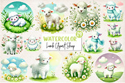 Cute Spring Lamb Clipart Sheep PNG, an Illustration by SinaCreation (Thumbnail 1 of 5)
