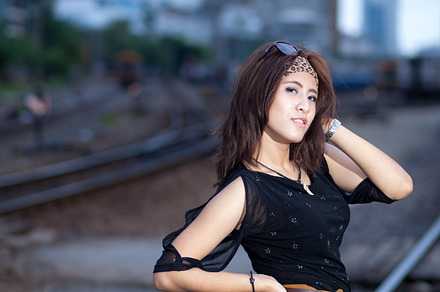 Fashion portrait asian girl stock photo containing adorable and adult, a Person Photo by a454
