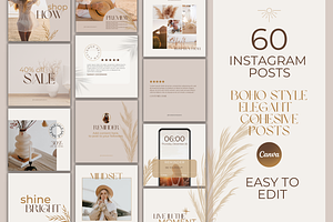 Boho Chic Minimal Instagram Template