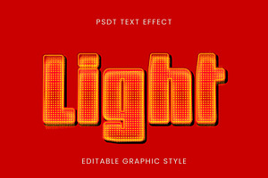 Retro Light Bulb Text Effect, a Templates & Theme by studiogstock