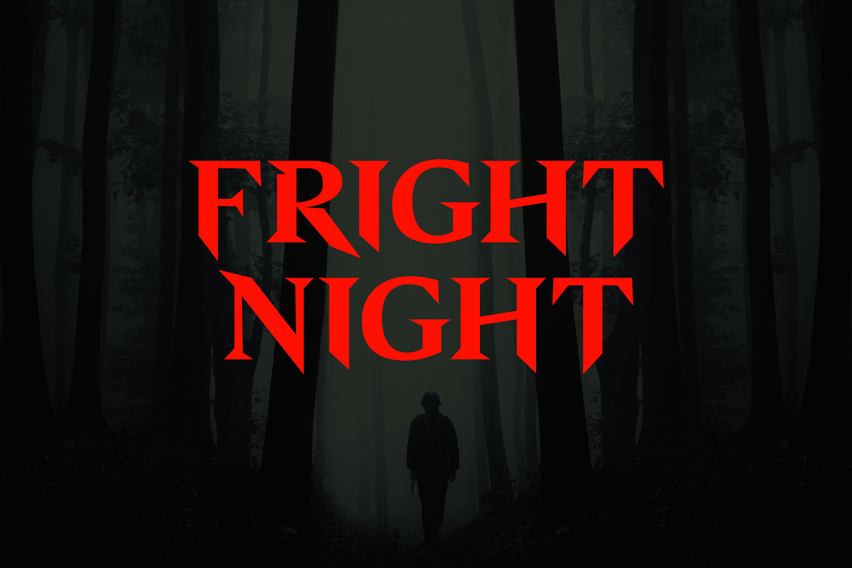 Fright Night - Sharp Horror Font, a Serif Font by HipFonts (Photo 1 of 9)