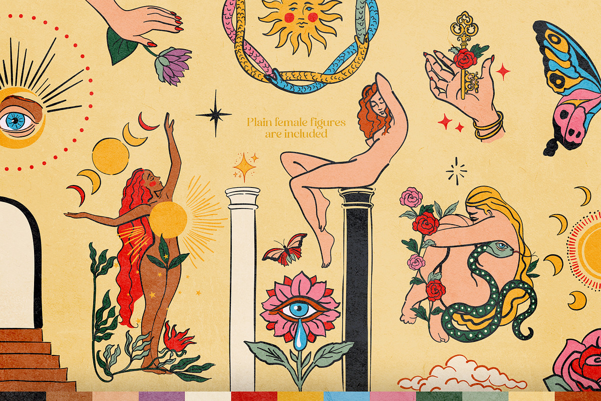 Mystic Femina Clipart Collection, a Decorative Illustration by Anna Babich (Photo 6 of 9)