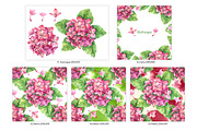 Watercolor Pink Hydrangea, an Illustration by Evgeniia Zagreeva (Thumbnail 2 of 3)