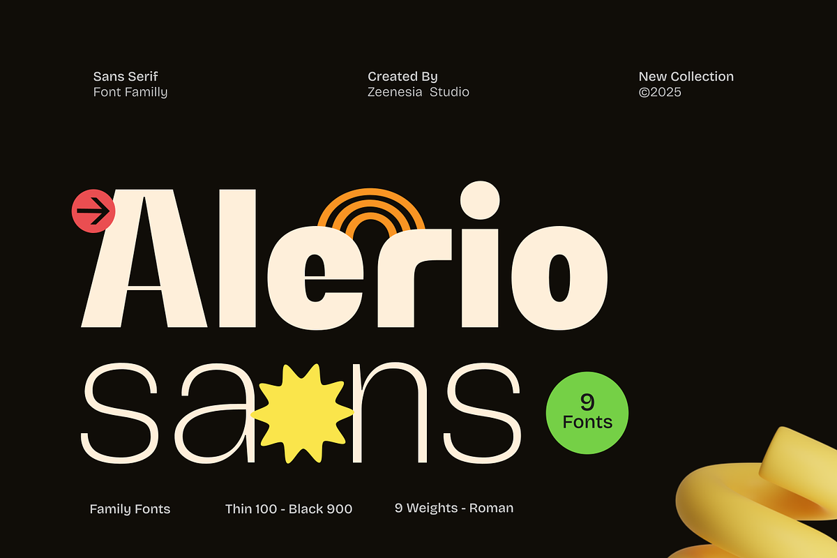 Alerio Sans, a Sans Serif Font by zeenesia (Photo 1 of 17)