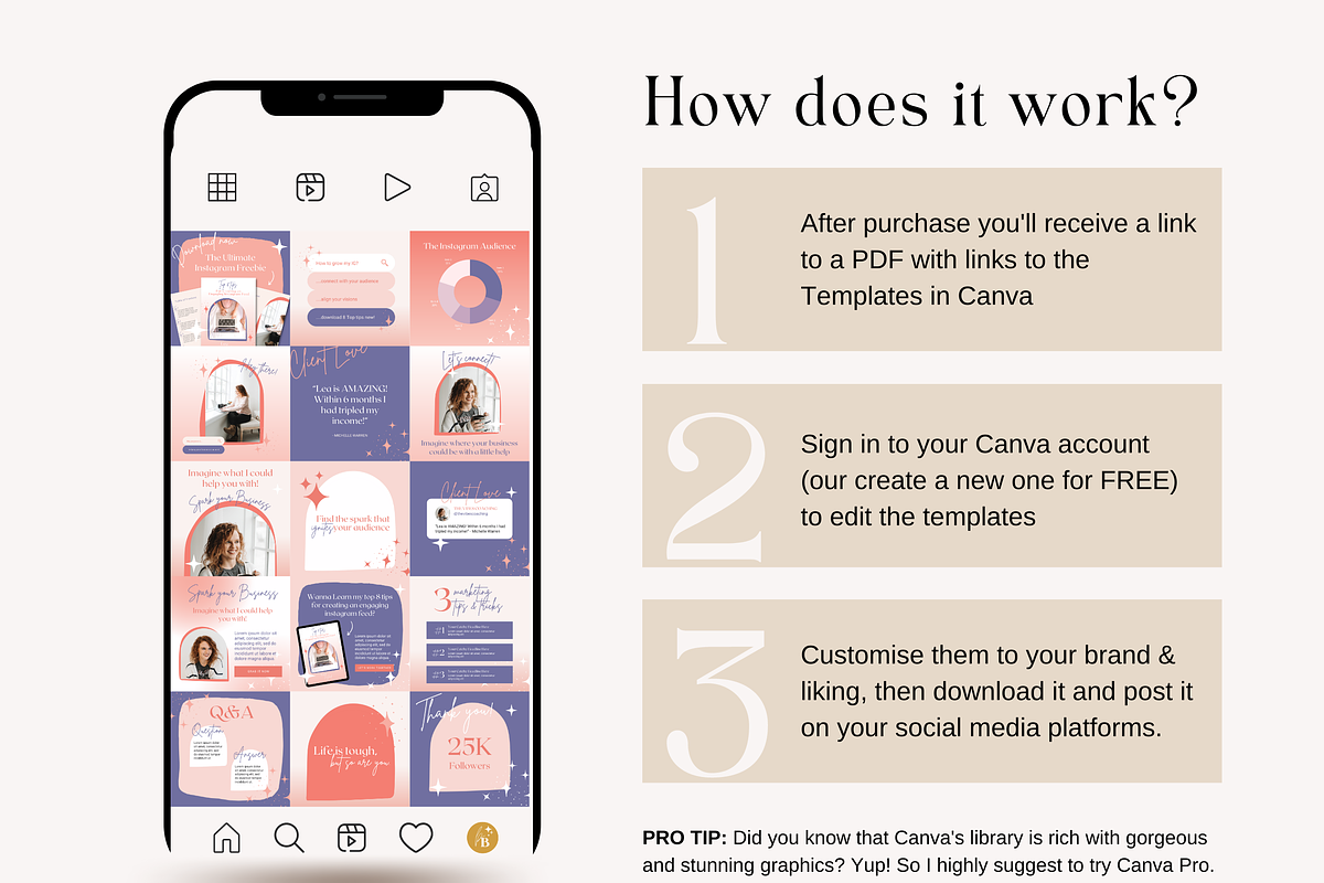 Instagram Post Template Bold Canva, a Social Media Template by HerstedHertz (Photo 7 of 9)