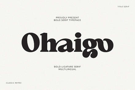 Ohaigo Serif Typeface