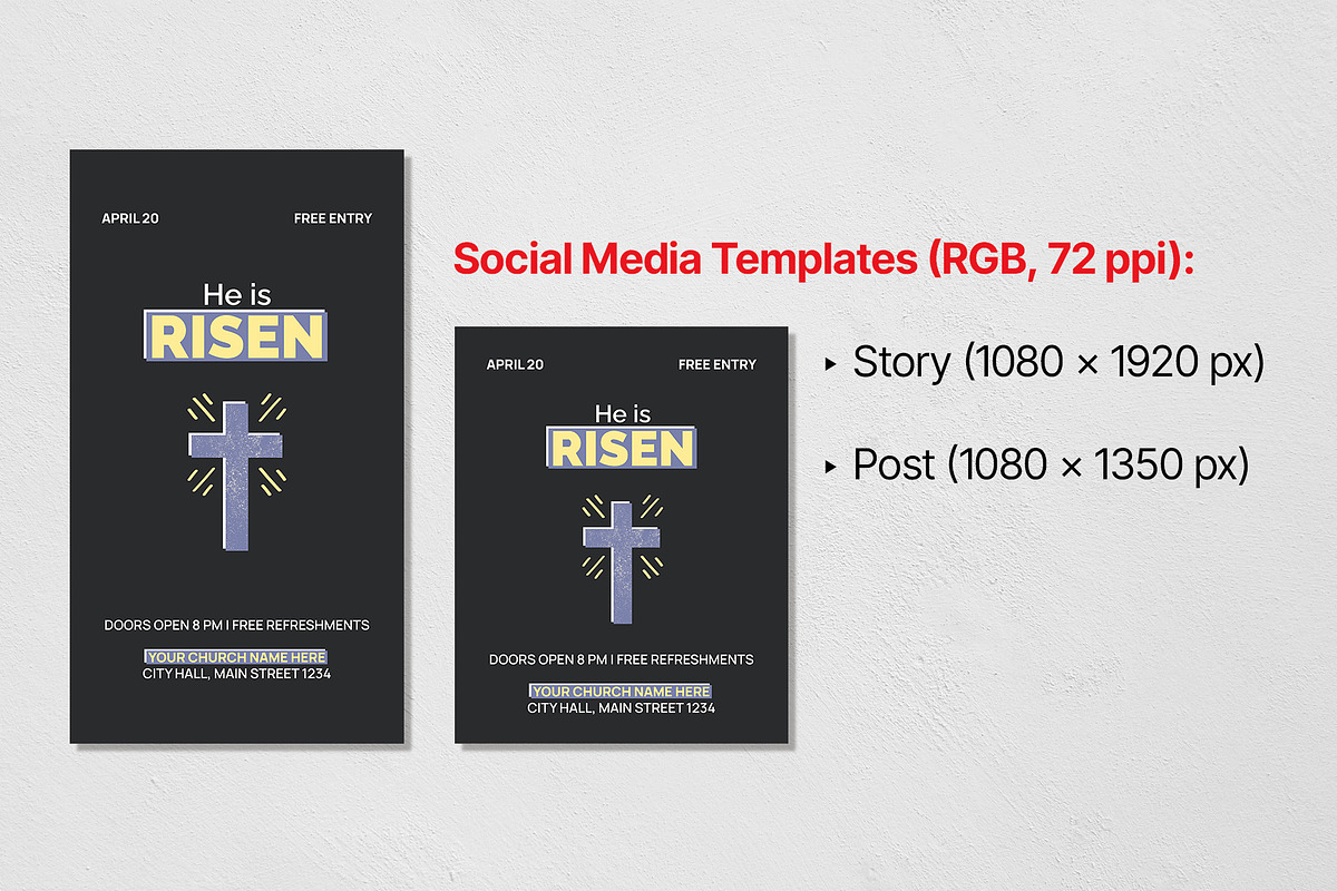 Easter Church Flyer, a Print Template by Chist Design (Photo 2 of 4)