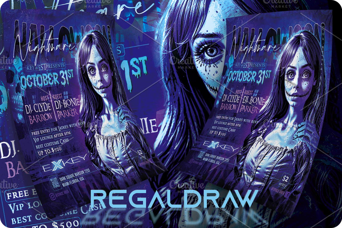 Halloween Party Flyer, a Flyer Template by regalDRAW (Photo 2 of 3)