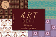 ART deco patterns collection, a Pattern Graphic by LogvinArt (Thumbnail 1 of 9)