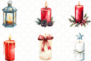 Christmas Glitter Candle Clipart, an Illustration by Black Bird Studio (Thumbnail 2 of 6)