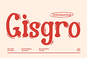 Gisgro - Playful Serif Display, a Serif Font by Pandeka Studio (Thumbnail 1 of 9)