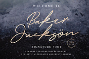 Baker Jackson Signature, a Script Font by Typenations (Thumbnail 1 of 11)