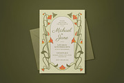 Victorian Flower Wedding Invitation, an Invitation Template by Guuver (Thumbnail 1 of 3)