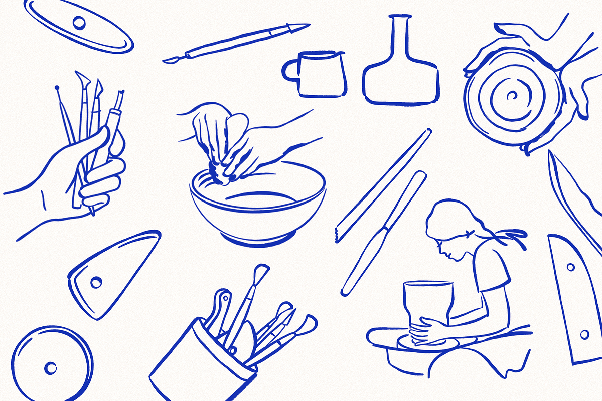 Pottery & Ceramics Illustration Set, a Person Illustration by Studio Papercuts (Photo 5 of 7)