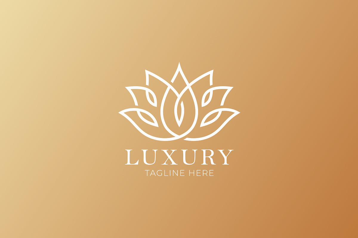 Logo Luxury Lotus Flower Linear Gold, a Branding & Logo Template by Signatoro (Photo 3 of 3)