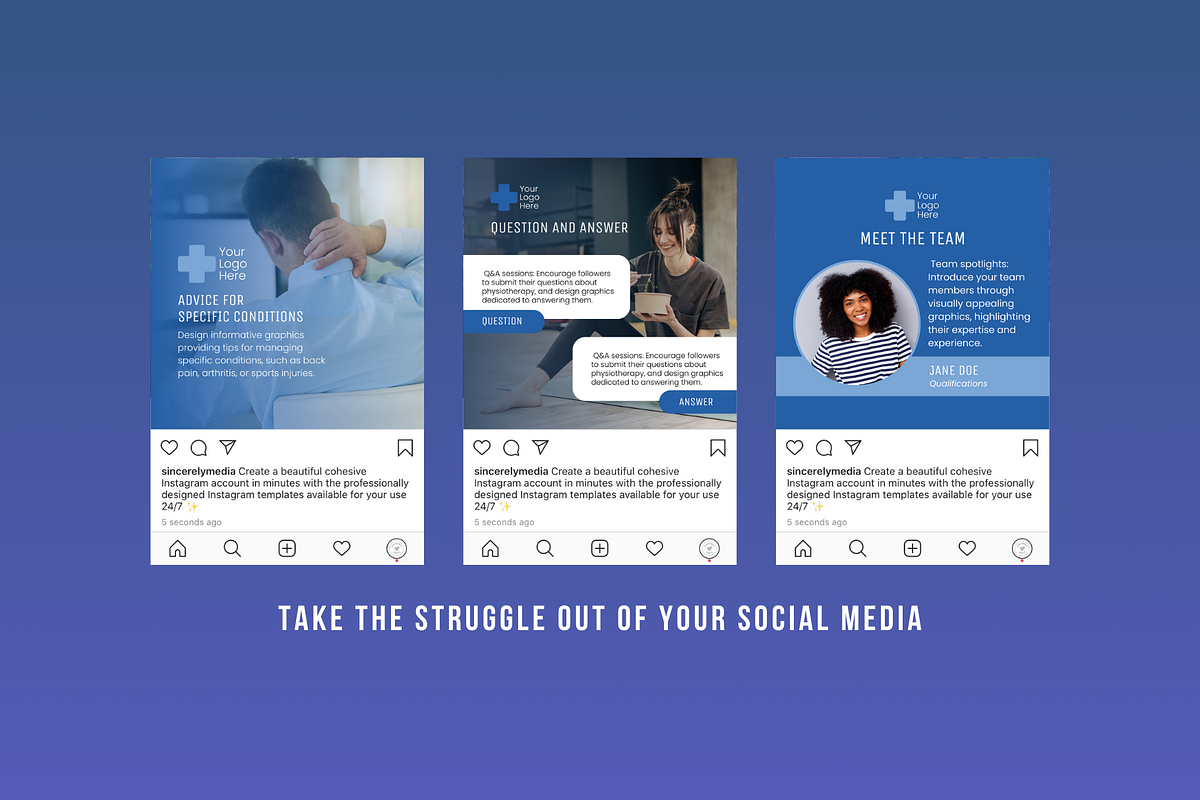 Physiotherapy Social Media, a Social Media Template by Sincerely Media (Photo 3 of 9)