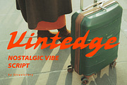 Vintedge Nostalgic Vibe Script Font, a Script Font by Struvictory.art (Thumbnail 1 of 9)