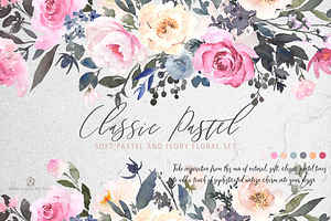 Watercolor Flowers: CLASSIC PASTEL