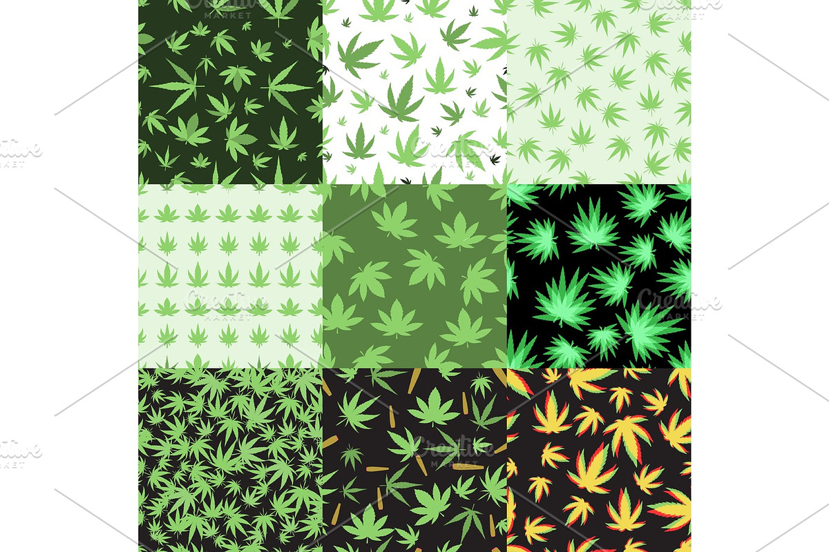 Marijuana seamless pattern vector., a Texture Graphic by KitVector