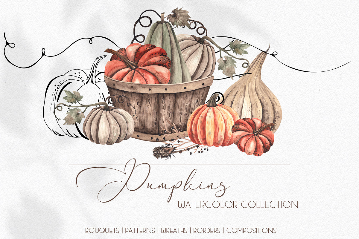 Autumn BUNDLE 8 in 1. Watercolor, an Object Graphic by Ana-Sakuta (Photo 2 of 20)