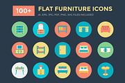 100+ Flat Furniture Icons, a Duotone Icon by Vectors Market (Thumbnail 1 of 4)