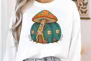 Whimsical Mushroom House PNG, an Illustration by Craft Nest (Thumbnail 2 of 6)