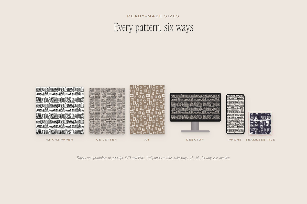 Book & Library Seamless Patterns, a Pattern Graphic by The October Creative (Photo 9 of 12)