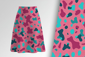 Pink and blue Camouflage Seamless Re, a Pattern Graphic by Sharon Schwalbe