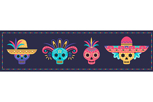 Mexican Day of the Dead sugar skull, an Object Illustration by art PVP - market