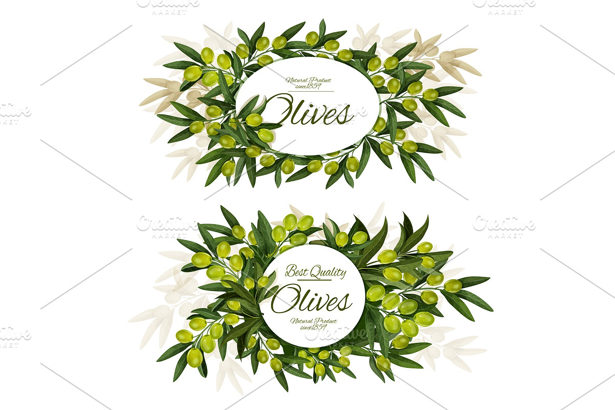 Extra virgin olive bunch round label, a Food Illustration by Vector Tradition