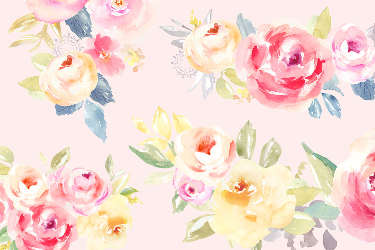 Emma Kay Watercolor Clip Art Flower, an Illustration by Angie Makes (Photo 4 of 6)