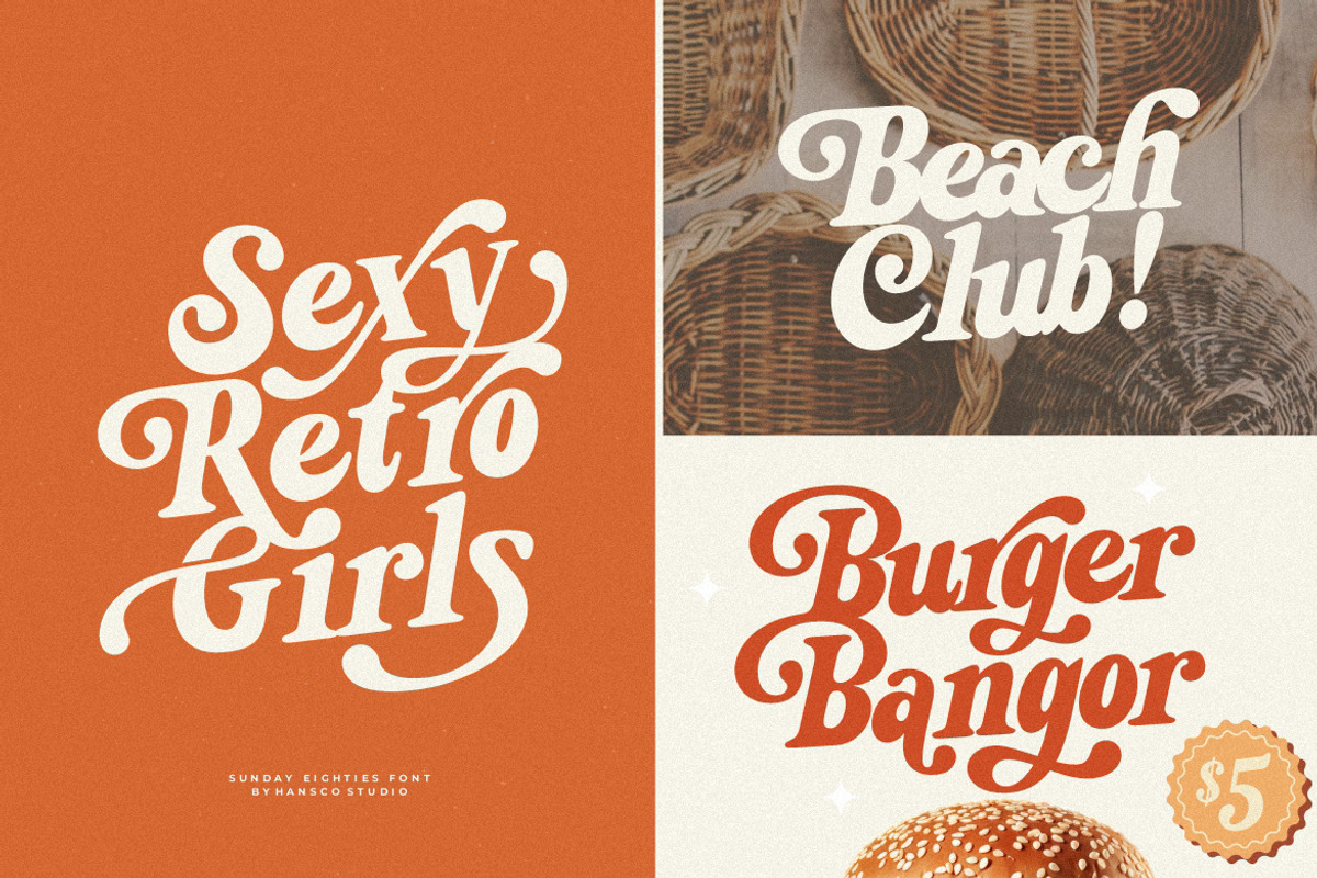 Sunday Eighties Font, a Serif Font by HansCo Studio (Photo 6 of 17)