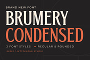Brumery Condensed, a Font by Letterhend Studio (Thumbnail 1 of 9)
