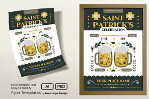 St Patricks Celebration Flyer, a Flyer Template by Hole Hope Design