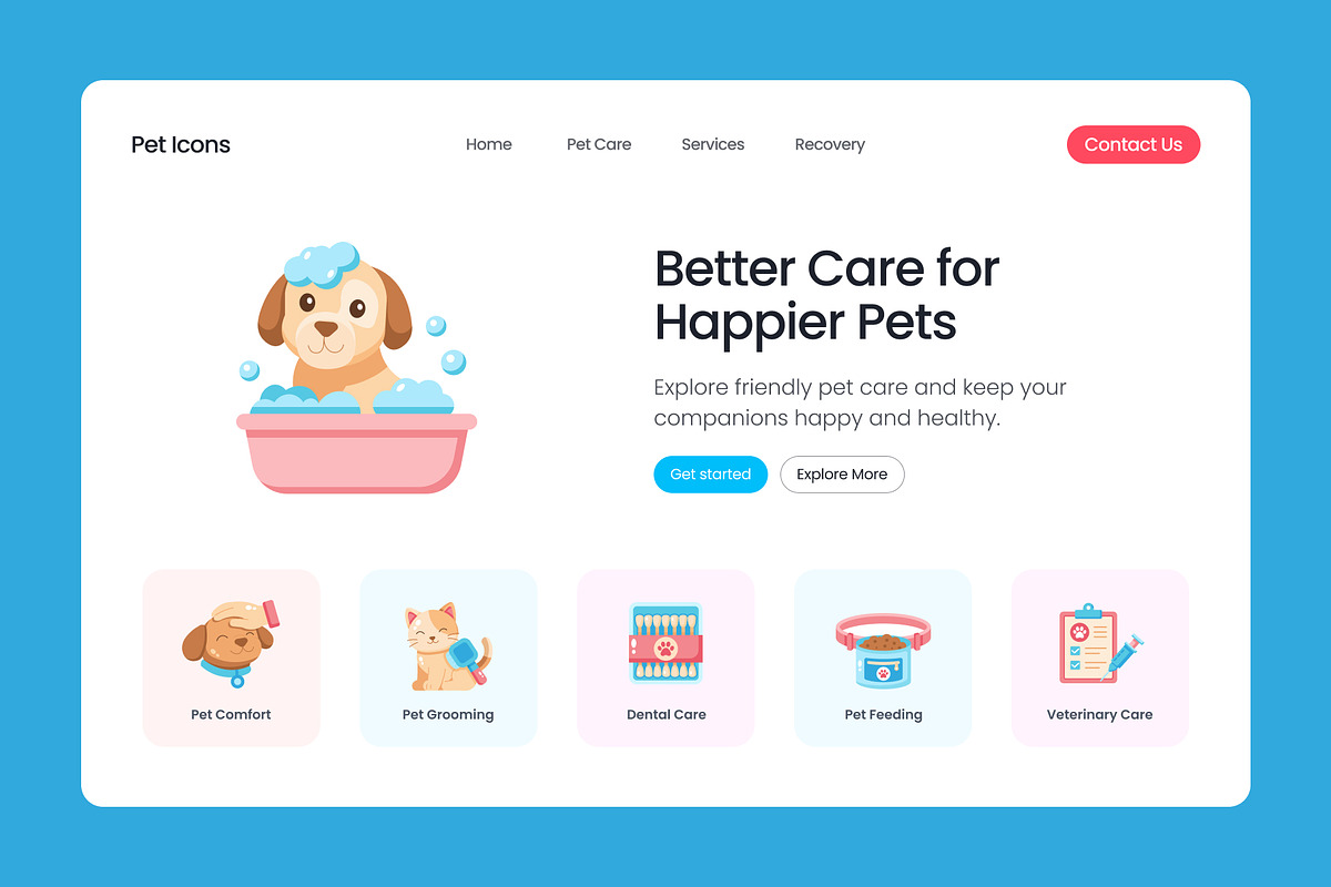 100 Pet Flat Icons, an Emoji Icon by Prosymbols (Photo 5 of 11)