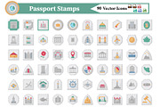 Passport Stamps Icons Pack, an Icon by Vector Portal (Thumbnail 1 of 5)