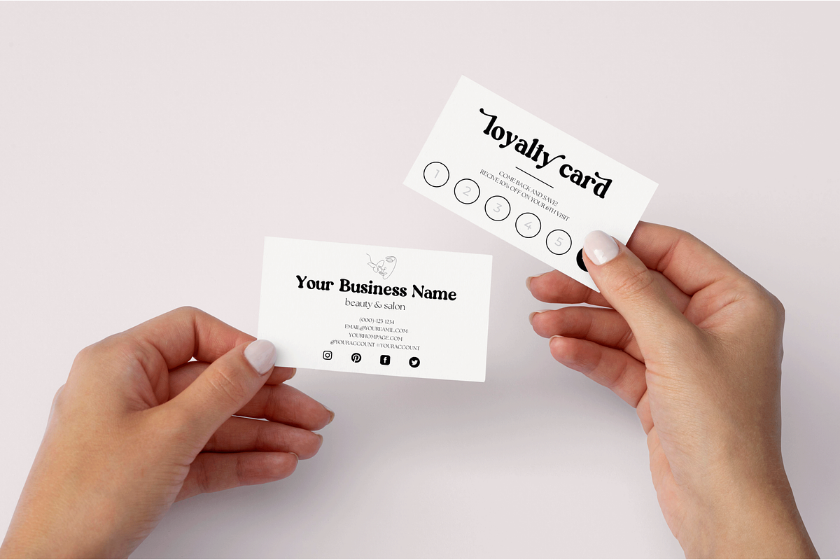Retro Loyalty Card Canva Template, a Business Card Template by Hellohastore (Photo 6 of 9)