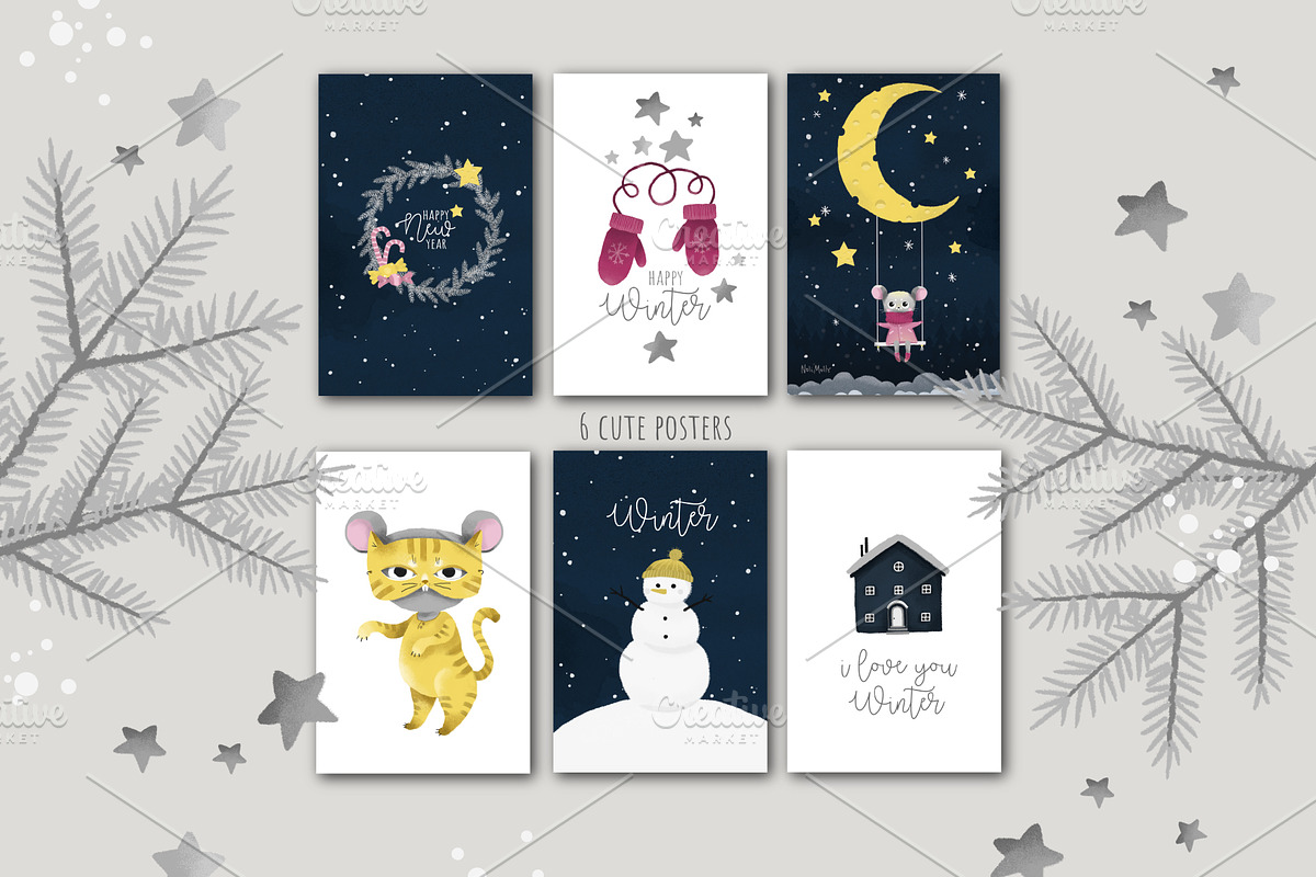 Winter is fun. Illustration set, an Illustration by Noli Molly Store (Photo 5 of 8)