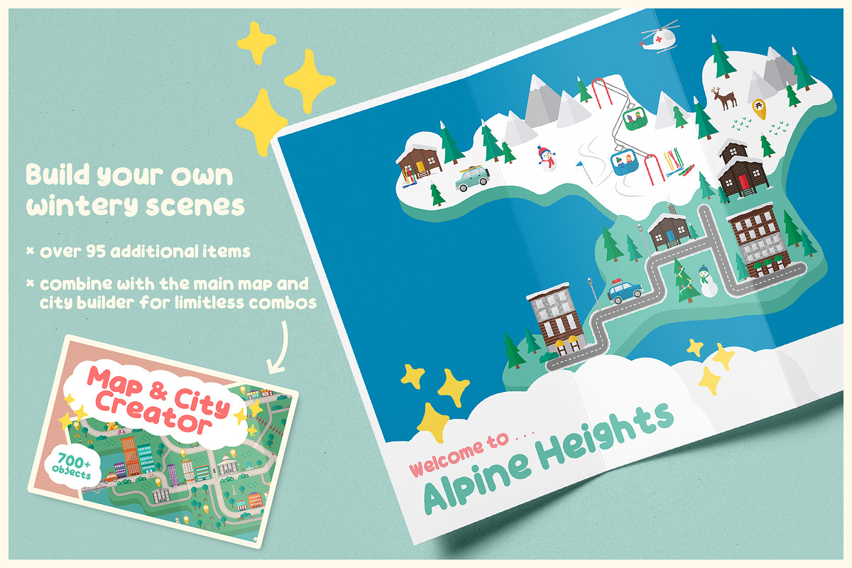 Alpine Adventure! Map Illustrations, a Seasonal Illustration by Studio86 (Photo 2 of 4)