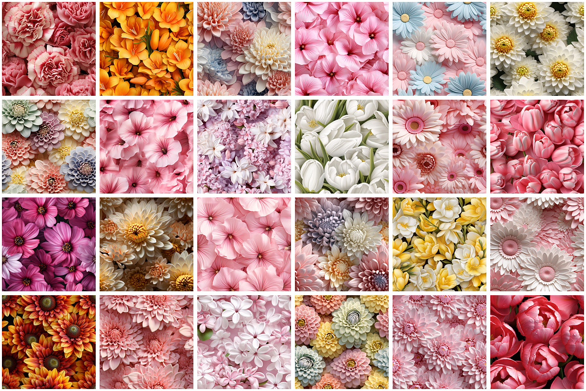 3D Flower Seamless Pattern, a Pattern Graphic by Forhadx5 (Photo 4 of 13)