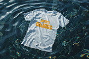 White T-Shirt Mockup on Water, a Shirt Mockup by zphotographystudio (Thumbnail 3 of 4)