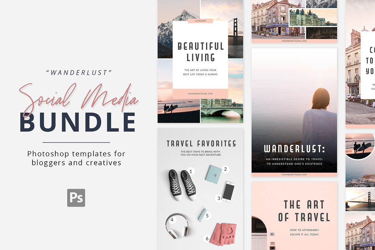 Social Media Templates Bundle, a Social Media Template by Kimi Kinsey (Photo 1 of 4)