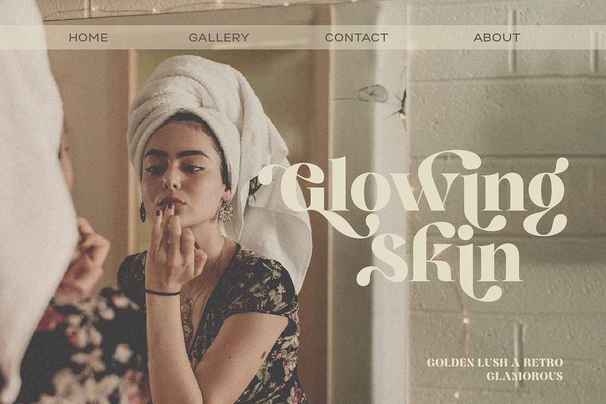 Golden Lush a Retro Glamorous, a Serif Font by Annivers Type (Photo 2 of 10)