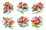 Spring Alstroemeria Flowers Clipart, an Illustration by Designworld (Thumbnail 3 of 4)