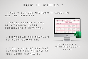 Monthly Planner & Calendar Excel