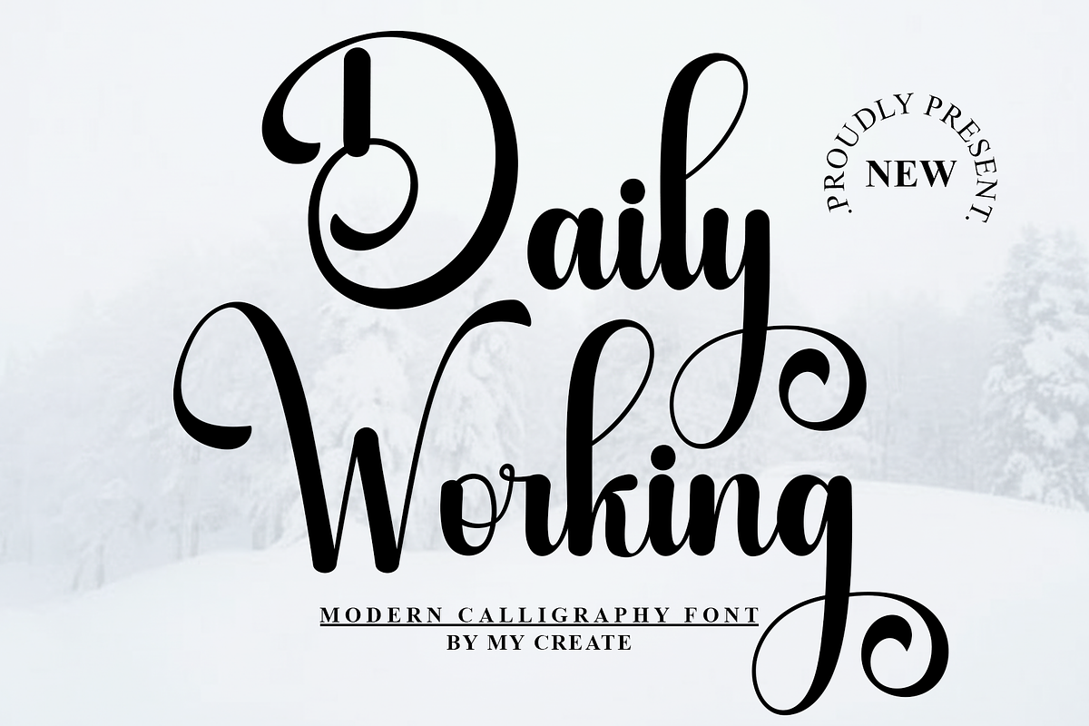 Daily Working, a Handwritten Font by FreshTypeINK (Photo 1 of 8)